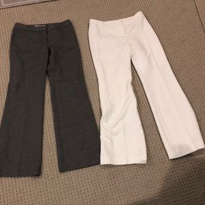 Lot/2 gray & white trousers size 2: 9 & Co